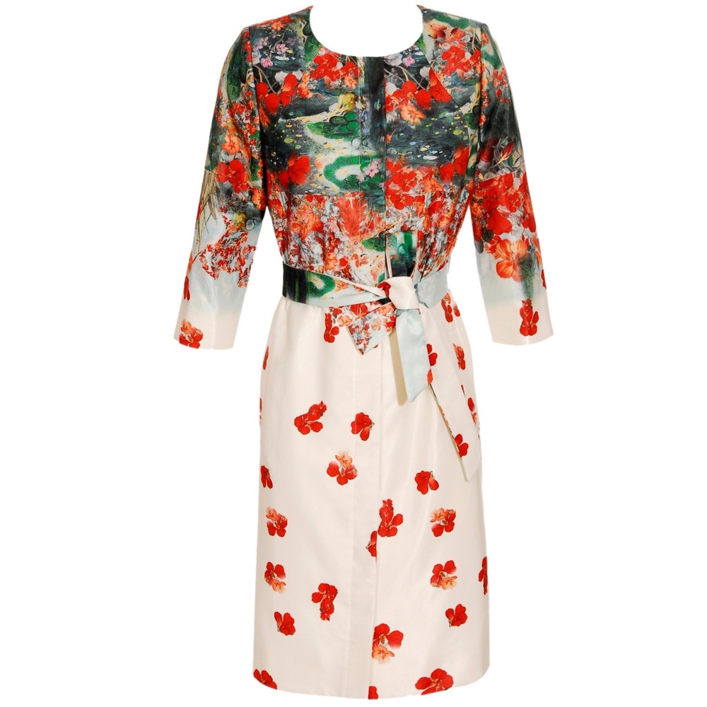 Erdem Duchess Satin Floral Coat - Picture 3 of 8